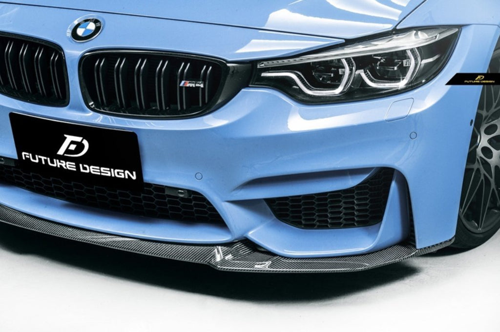 FUTURE DESIGN - BMW M3 F80 / M4 F82 F83 CARBON FIBRE FRONT LIP CS STYLE