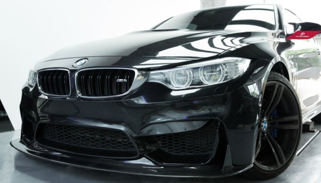 FUTURE DESIGN - BMW M3 F80 / M4 F82 F83 CARBON FIBRE FRONT LIP E STYLE