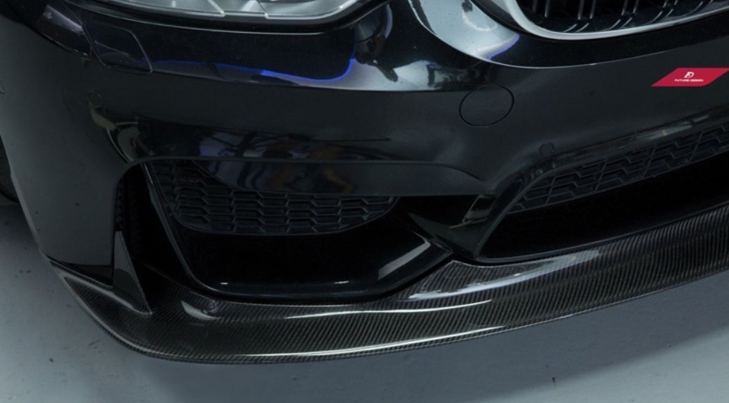 FUTURE DESIGN - BMW M3 F80 / M4 F82 F83 CARBON FIBRE FRONT LIP E STYLE