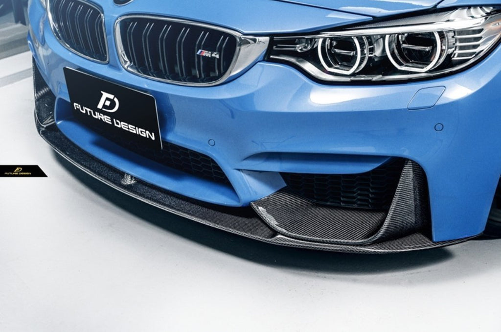 FUTURE DESIGN - BMW M3 F80 / M4 F82 F83 CARBON FIBRE FRONT LIP MP STYLE