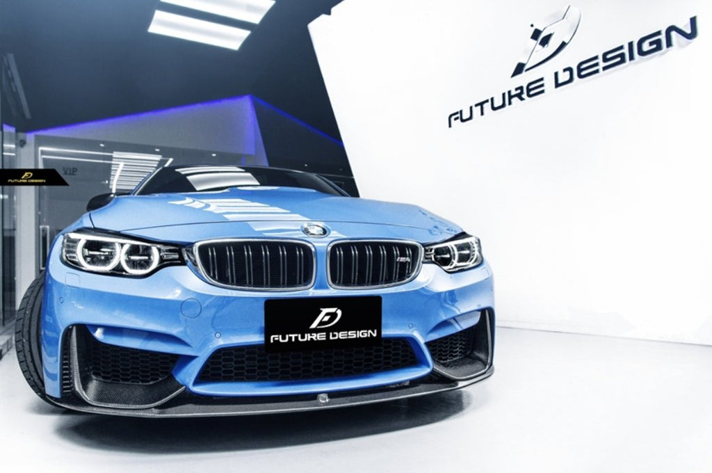 FUTURE DESIGN - BMW M3 F80 / M4 F82 F83 CARBON FIBRE FRONT LIP MP STYLE