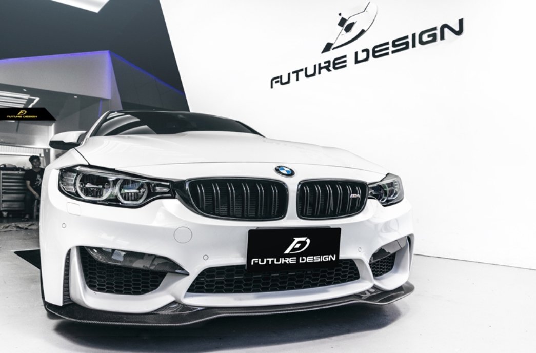 FUTURE DESIGN - BMW M3 F80 / M4 F82 F83 CARBON FIBRE FRONT LIP PSM STYLE