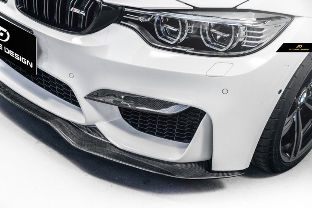 FUTURE DESIGN - BMW M3 F80 / M4 F82 F83 CARBON FIBRE FRONT LIP PSM STYLE