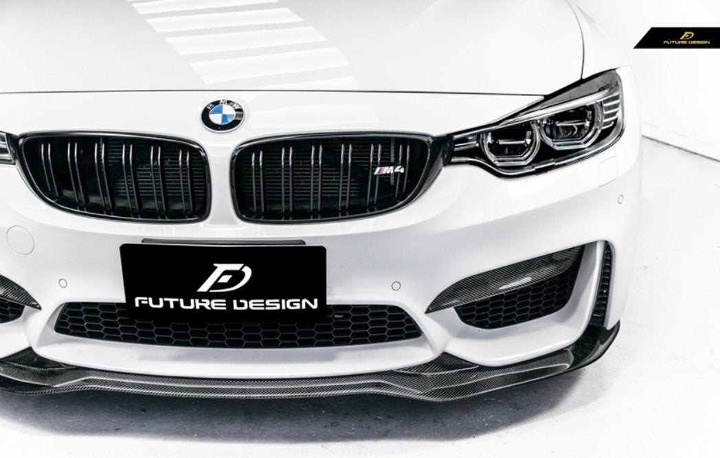 FUTURE DESIGN - BMW M3 F80 / M4 F82 F83 CARBON FIBRE FRONT LIP PSM STYLE