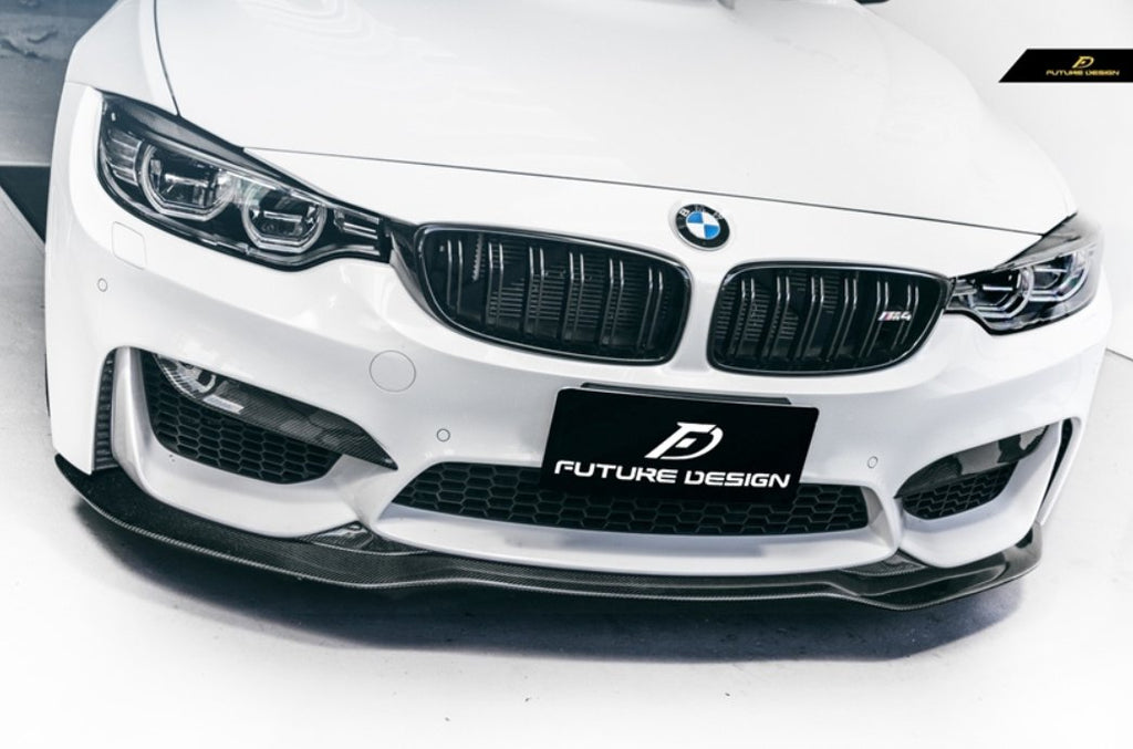 FUTURE DESIGN - BMW M3 F80 / M4 F82 F83 CARBON FIBRE FRONT LIP PSM STYLE