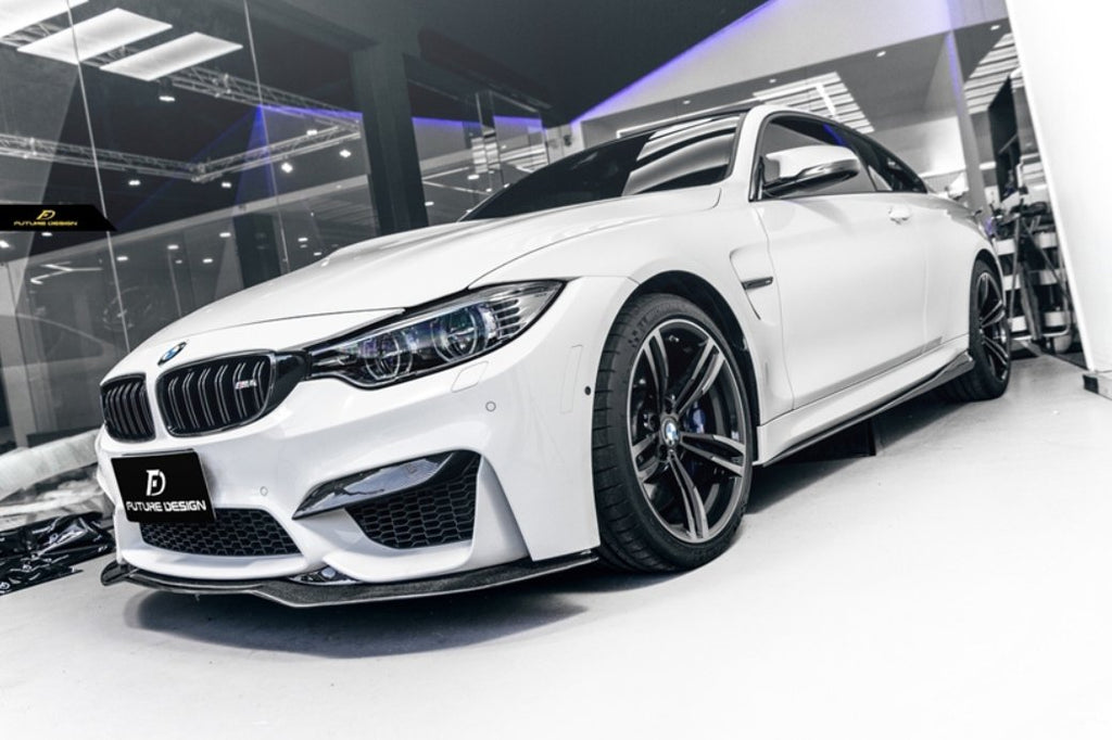 FUTURE DESIGN - BMW M3 F80 / M4 F82 F83 CARBON FIBRE FRONT LIP PSM STYLE