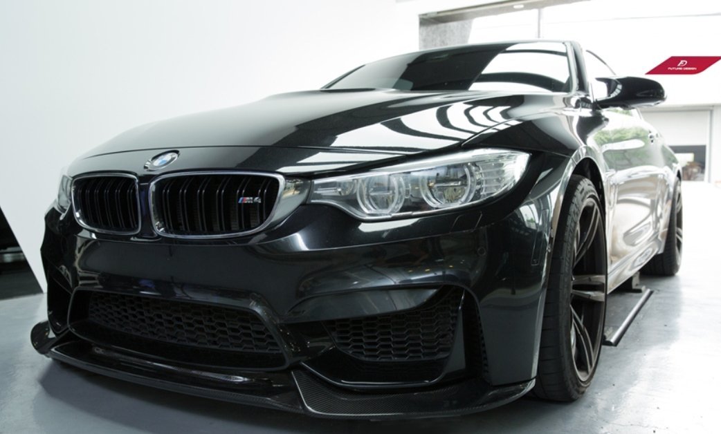 FUTURE DESIGN - BMW M3 F80 / M4 F82 F83 CARBON FIBRE FRONT LIP VRS STYLE