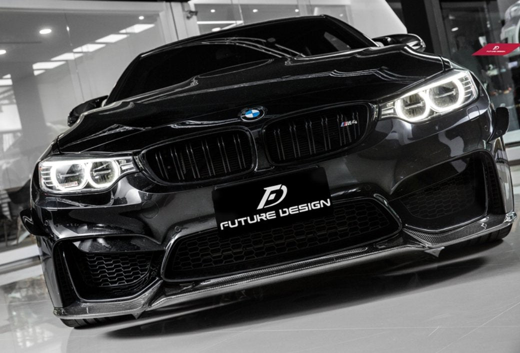FUTURE DESIGN - BMW M3 F80 / M4 F82 F83 CARBON FIBRE FRONT LIP VRS STYLE