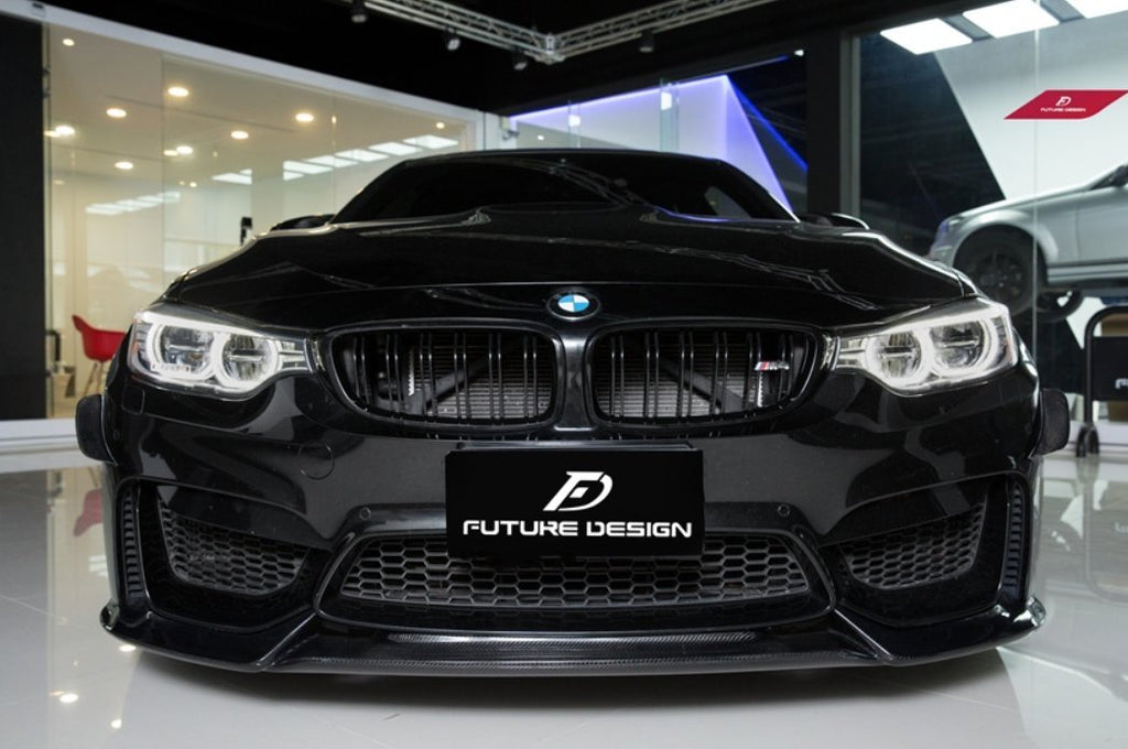 FUTURE DESIGN - BMW M3 F80 / M4 F82 F83 CARBON FIBRE FRONT LIP VRS STYLE