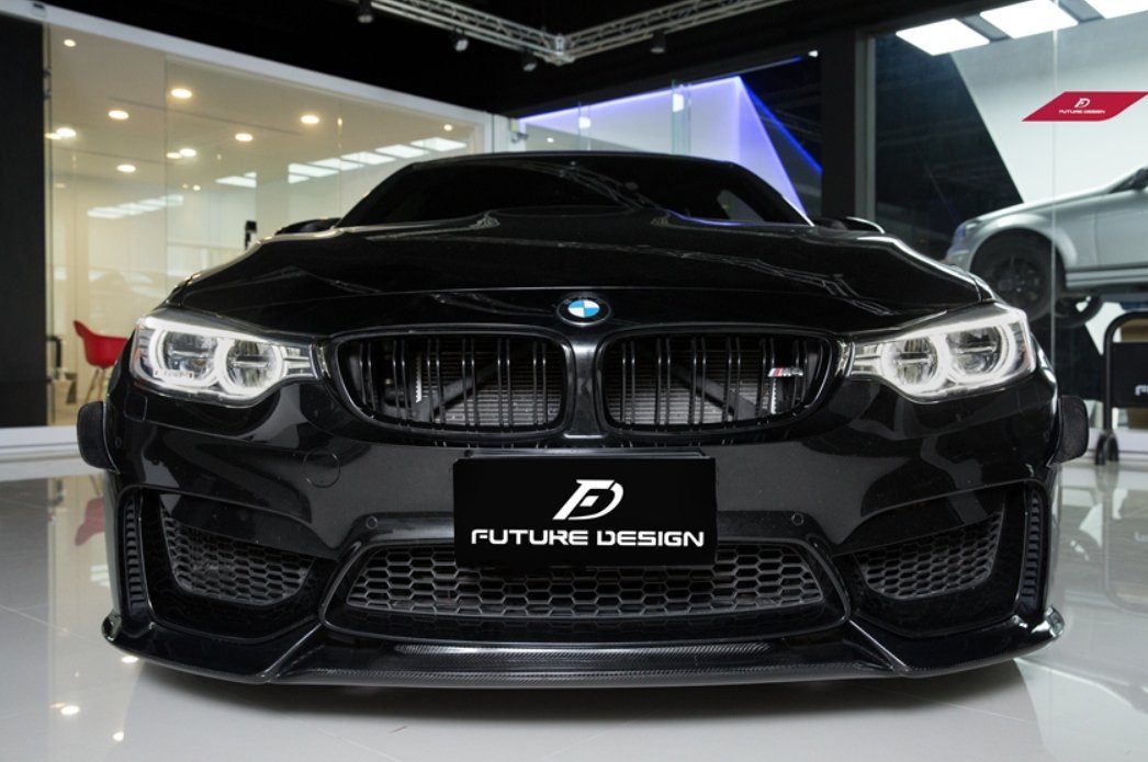 FUTURE DESIGN - BMW M3 F80 / M4 F82 F83 CARBON FIBRE FRONT LIP VRS STYLE