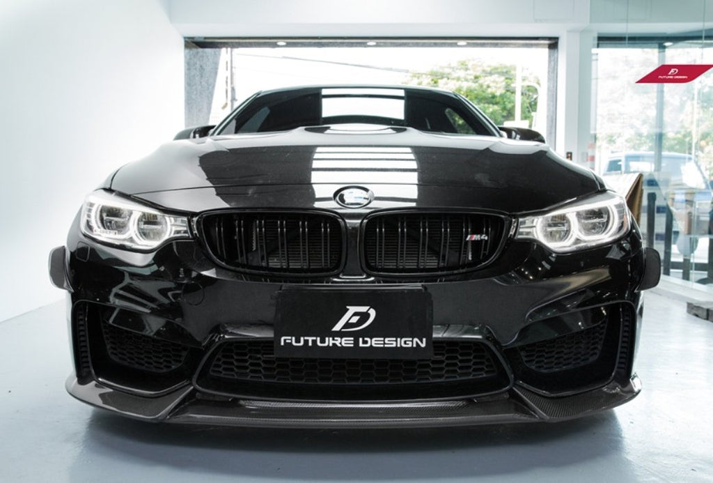 FUTURE DESIGN - BMW M3 F80 / M4 F82 F83 CARBON FIBRE FRONT LIP VRS STYLE
