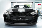 FUTURE DESIGN - BMW M3 F80 / M4 F82 F83 CARBON FIBRE FRONT LIP VRS STYLE