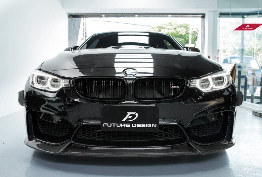FUTURE DESIGN - BMW M3 F80 / M4 F82 F83 CARBON FIBRE FRONT LIP VRS STYLE