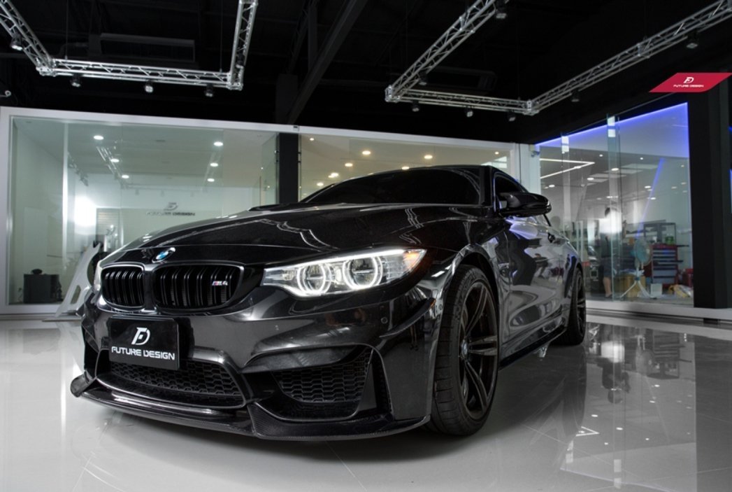 FUTURE DESIGN - BMW M3 F80 / M4 F82 F83 CARBON FIBRE FRONT LIP VRS STYLE