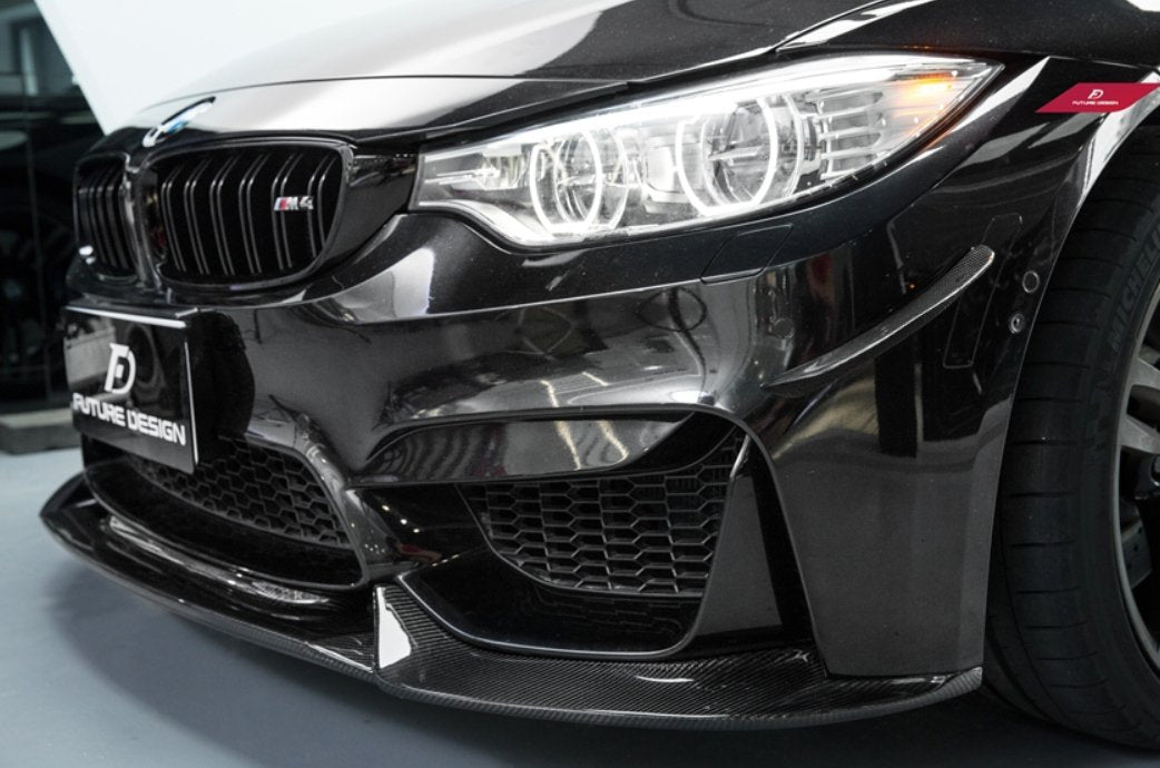 FUTURE DESIGN - BMW M3 F80 / M4 F82 F83 CARBON FIBRE FRONT LIP VRS STYLE
