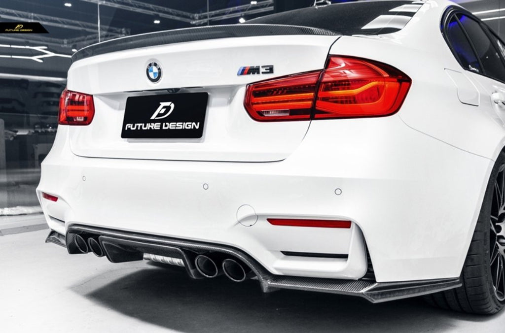 FUTURE DESIGN - BMW M3 F80 / M4 F82 F83 CARBON FIBRE REAR DIFFUSER EXO STYLE
