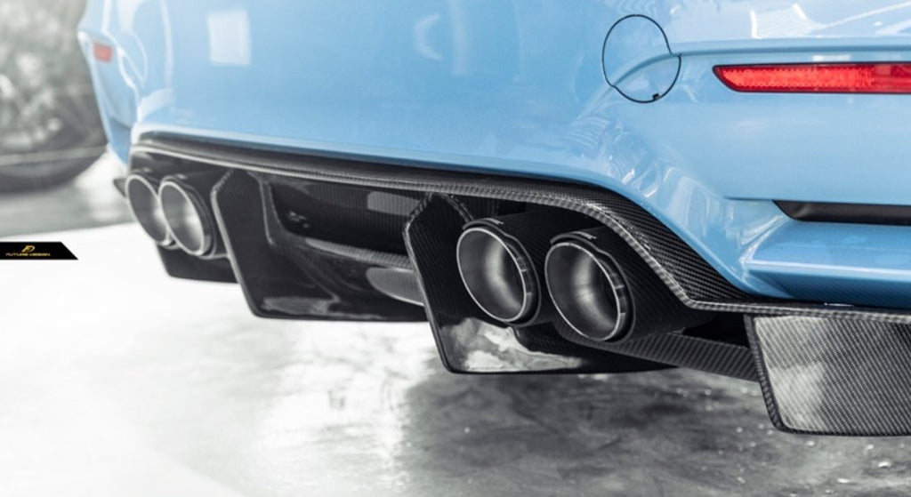 FUTURE DESIGN - BMW M3 F80 / M4 F82 F83 CARBON FIBRE REAR DIFFUSER PSM STYLE