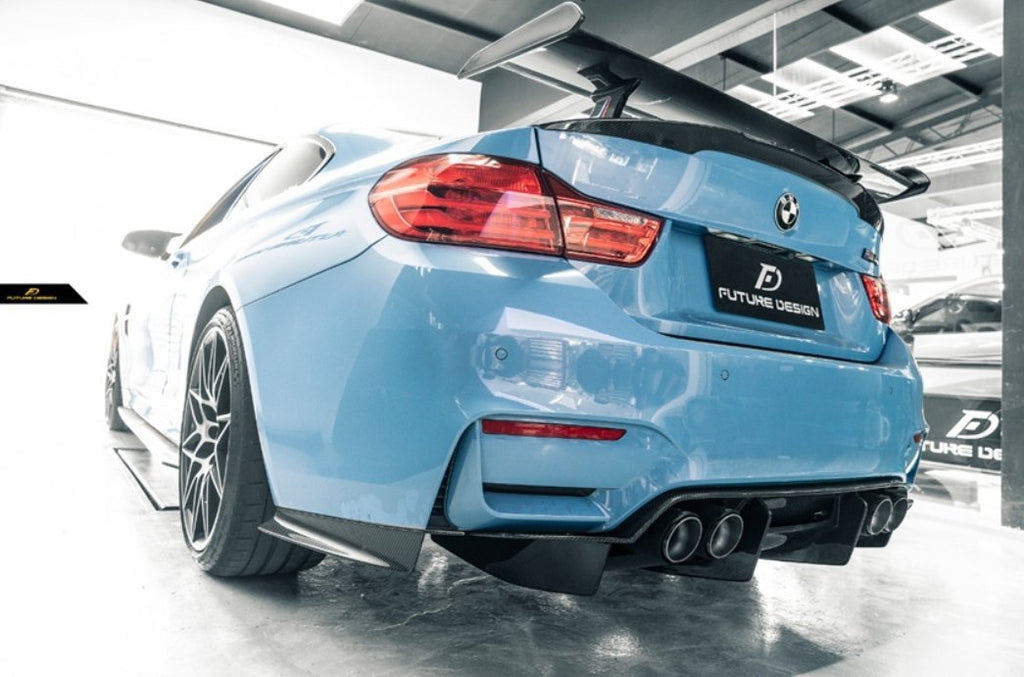 FUTURE DESIGN - BMW M3 F80 / M4 F82 F83 CARBON FIBRE REAR DIFFUSER PSM STYLE