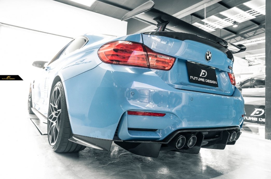 FUTURE DESIGN - BMW M3 F80 / M4 F82 F83 CARBON FIBRE REAR DIFFUSER PSM STYLE
