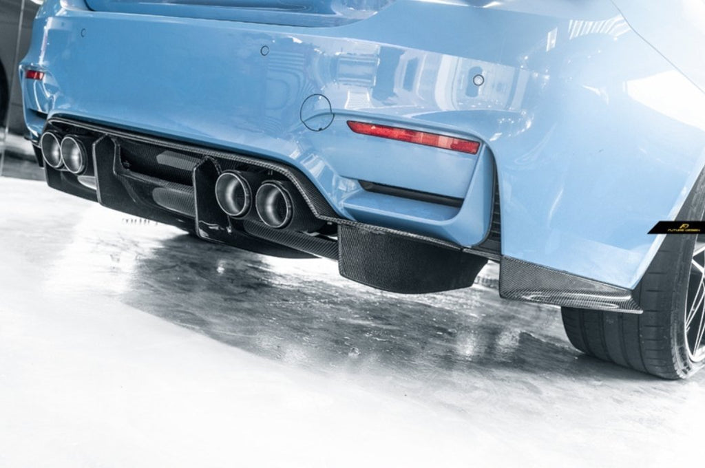 FUTURE DESIGN - BMW M3 F80 / M4 F82 F83 CARBON FIBRE REAR DIFFUSER PSM STYLE