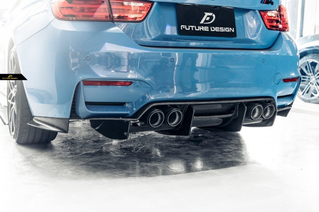 FUTURE DESIGN - BMW M3 F80 / M4 F82 F83 CARBON FIBRE REAR DIFFUSER PSM STYLE