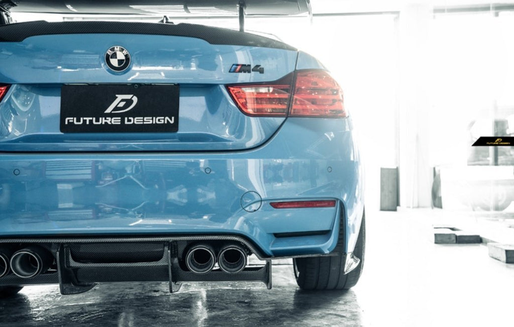 FUTURE DESIGN - BMW M3 F80 / M4 F82 F83 CARBON FIBRE REAR DIFFUSER PSM STYLE