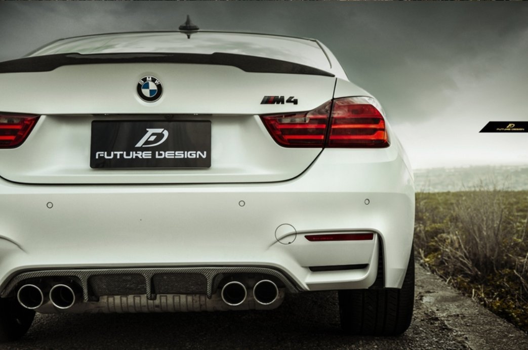 FUTURE DESIGN - BMW M3 F80 / M4 F82 F83 CARBON FIBRE REAR DIFFUSER RKP STYLE