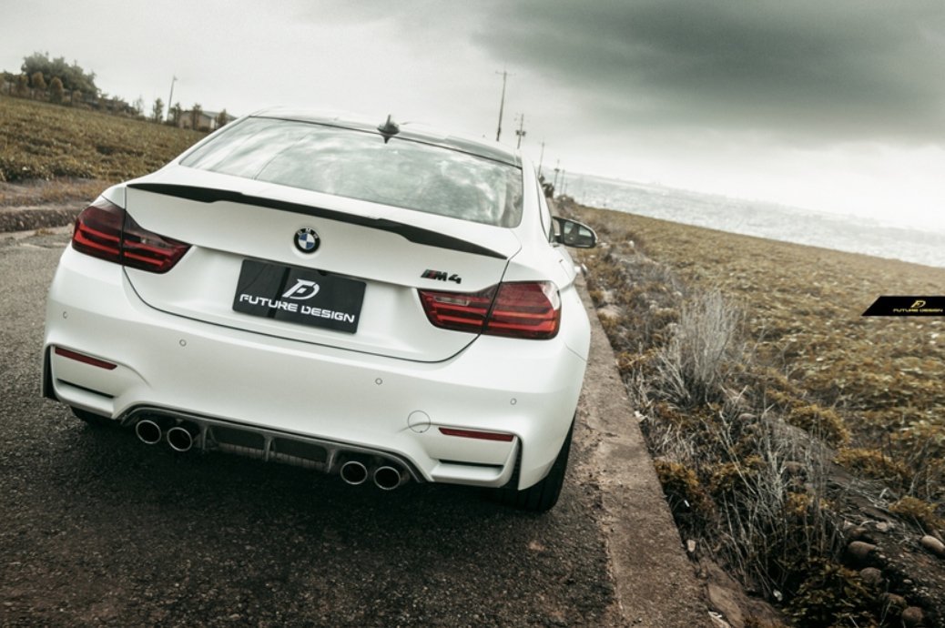 FUTURE DESIGN - BMW M3 F80 / M4 F82 F83 CARBON FIBRE REAR DIFFUSER RKP STYLE