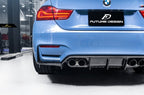 FUTURE DESIGN - BMW M3 F80 / M4 F82 F83 CARBON FIBRE REAR DIFFUSER V STYLE