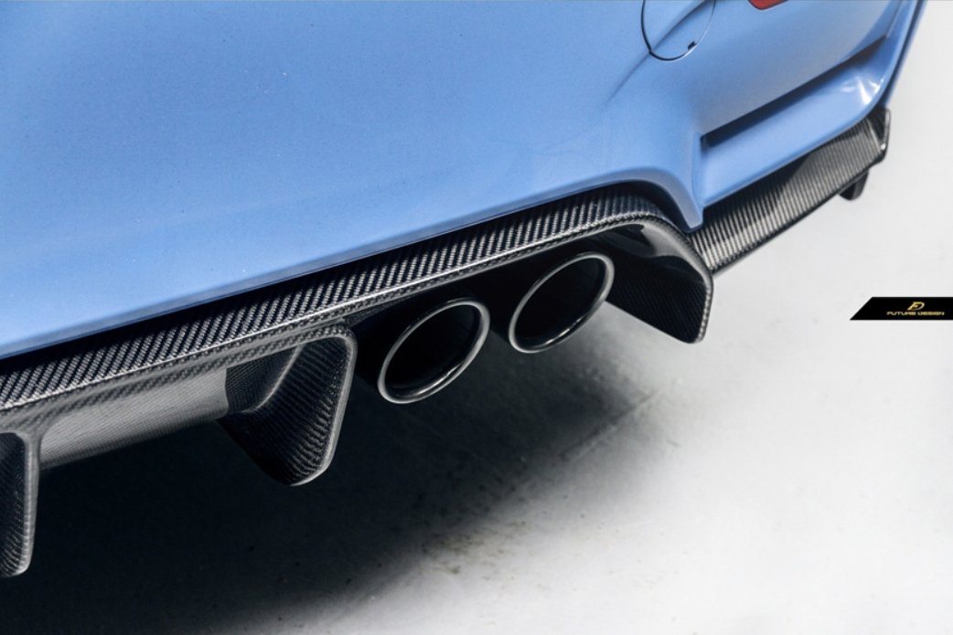 FUTURE DESIGN - BMW M3 F80 / M4 F82 F83 CARBON FIBRE REAR DIFFUSER V STYLE