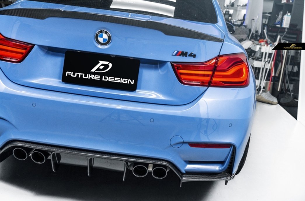 FUTURE DESIGN - BMW M3 F80 / M4 F82 F83 CARBON FIBRE REAR DIFFUSER V STYLE