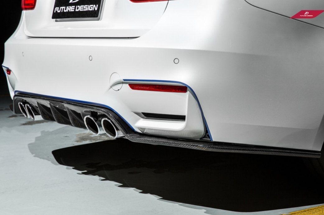 FUTURE DESIGN - BMW M3 F80 / M4 F82 F83 CARBON FIBRE REAR DIFFUSER V1