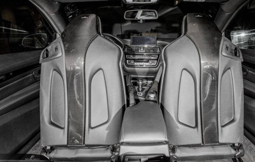 FUTURE DESIGN - BMW M3 F80 / M4 F82 F83 CARBON FIBRE REAR SEAT COVERS