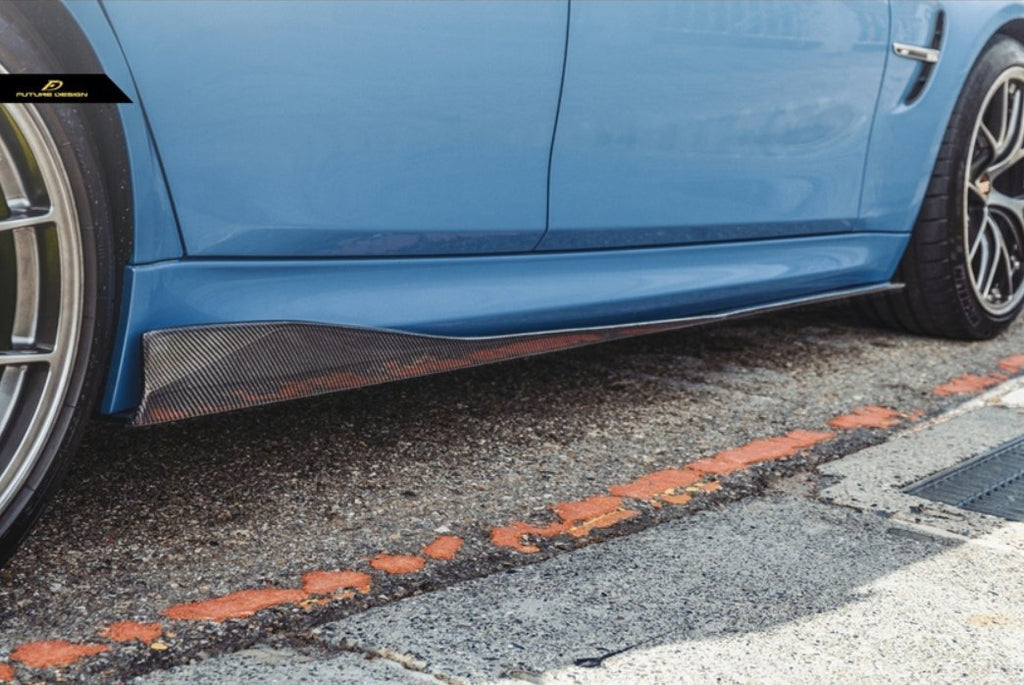 FUTURE DESIGN - BMW M3 F80 / M4 F82 F83 CARBON FIBRE SIDE SKIRTS GT STYLE