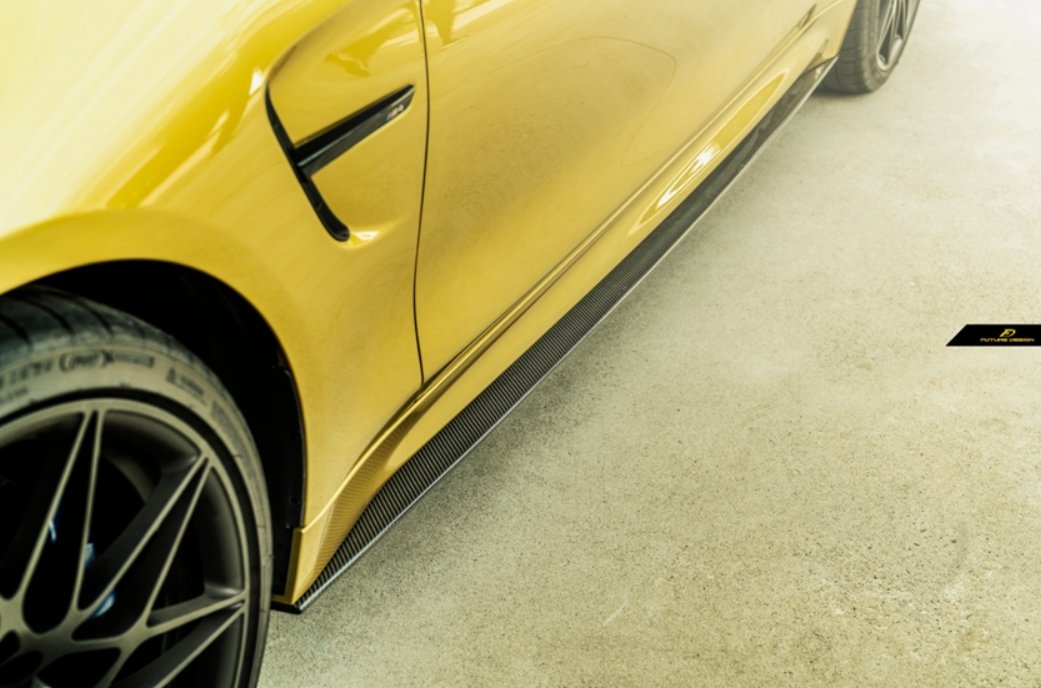 FUTURE DESIGN - BMW M3 F80 / M4 F82 F83 CARBON FIBRE SIDE SKIRTS MP STYLE