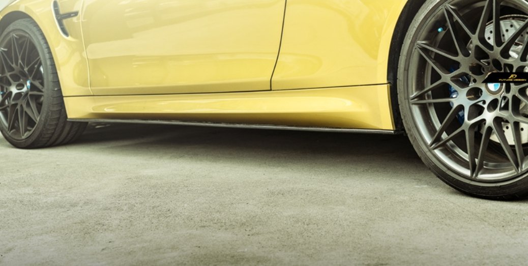 FUTURE DESIGN - BMW M3 F80 / M4 F82 F83 CARBON FIBRE SIDE SKIRTS MP STYLE