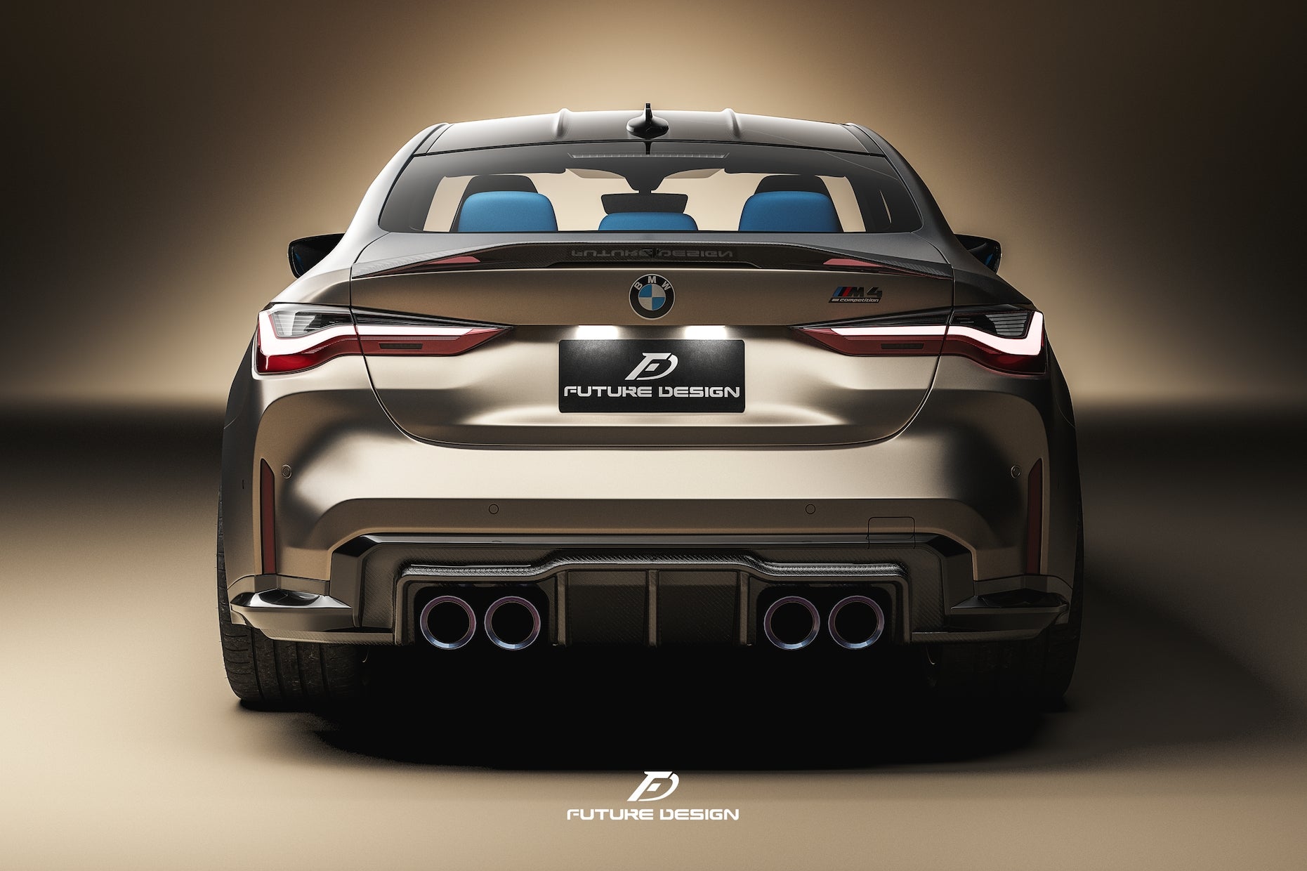 FUTURE DESIGN -  BMW M3 G80 / G81 & BMW M4 G82 / G83 2021+ V1 CARBON FIBRE REAR DIFFUSER