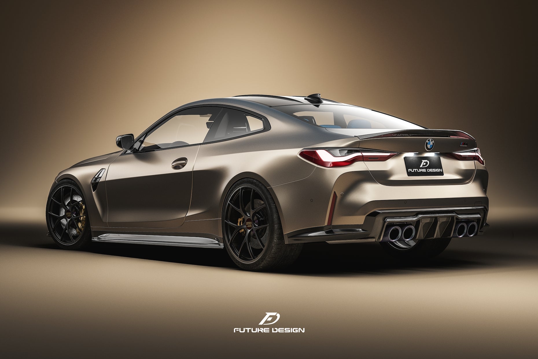 FUTURE DESIGN -  BMW M3 G80 / G81 & BMW M4 G82 / G83 2021+ V1 CARBON FIBRE REAR DIFFUSER