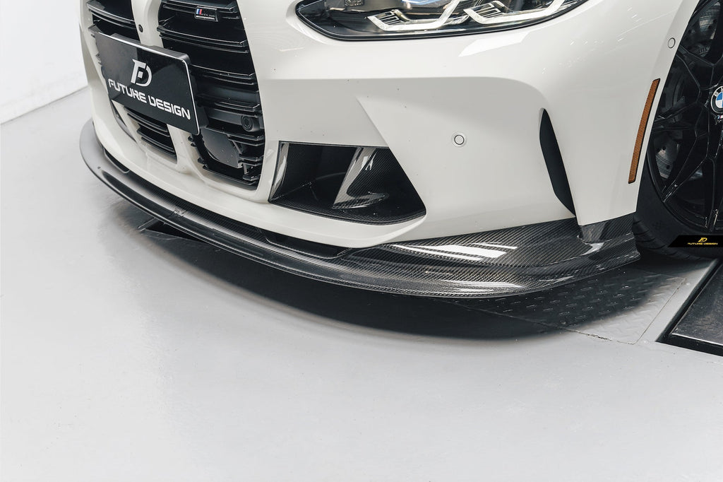 FUTURE DESIGN -  BMW M3 G80 / G81 & BMW M4 G82 / G83 2021+ V2 CARBON FIBRE FRONT LIP