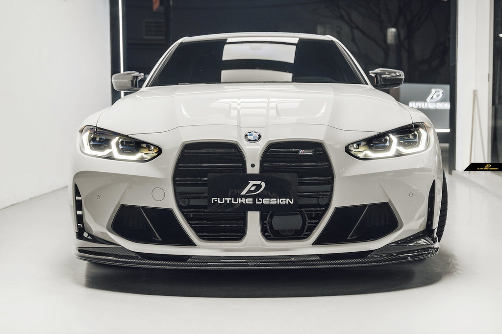 FUTURE DESIGN -  BMW M3 G80 / G81 & BMW M4 G82 / G83 2021+ V2 CARBON FIBRE FRONT LIP