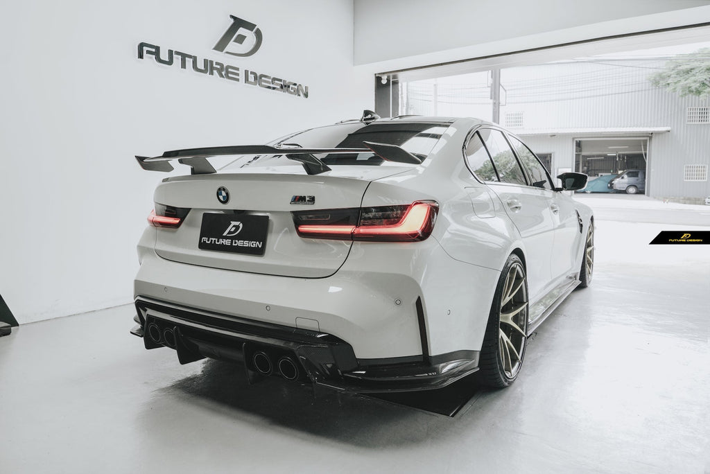 FUTURE DESIGN -  BMW M3 G80 / G81 & BMW M4 G82 / G83 2021+ V2 CARBON FIBRE REAR DIFFUSER