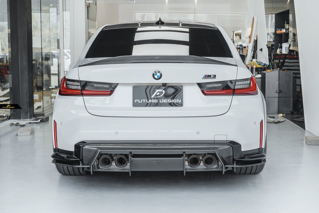 FUTURE DESIGN -  BMW M3 G80 / G81 & BMW M4 G82 / G83 2021+ V2 CARBON FIBRE REAR DIFFUSER