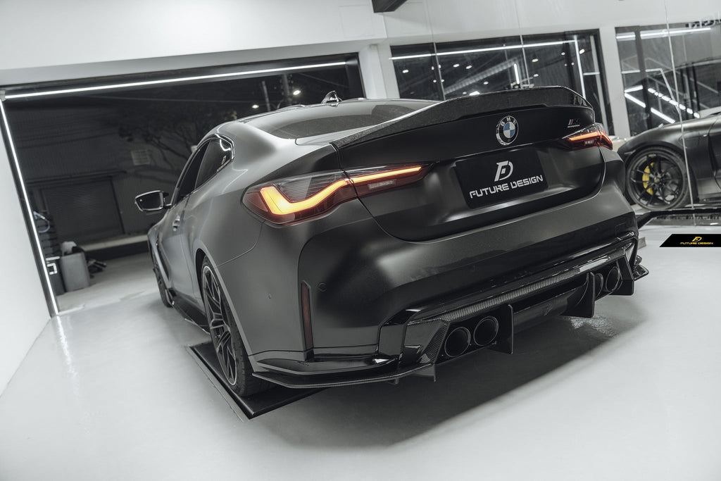 FUTURE DESIGN -  BMW M3 G80 / G81 & BMW M4 G82 / G83 2021+ V2 CARBON FIBRE REAR DIFFUSER