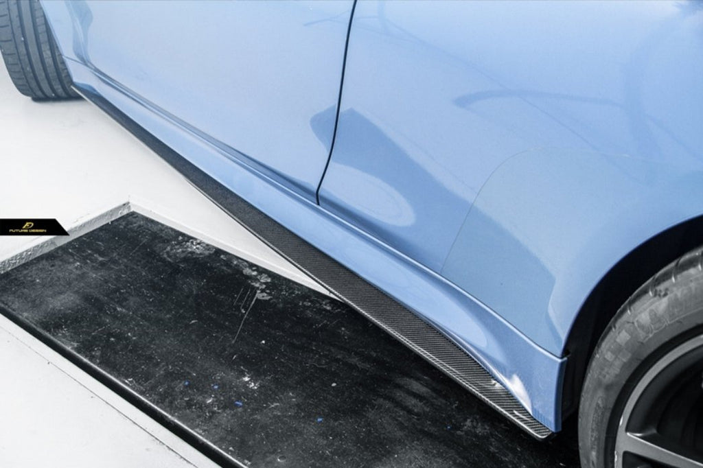 FUTURE DESIGN - BMW M4 F82 F83 CARBON FIBRE SIDE SKIRTS 3D STYLE