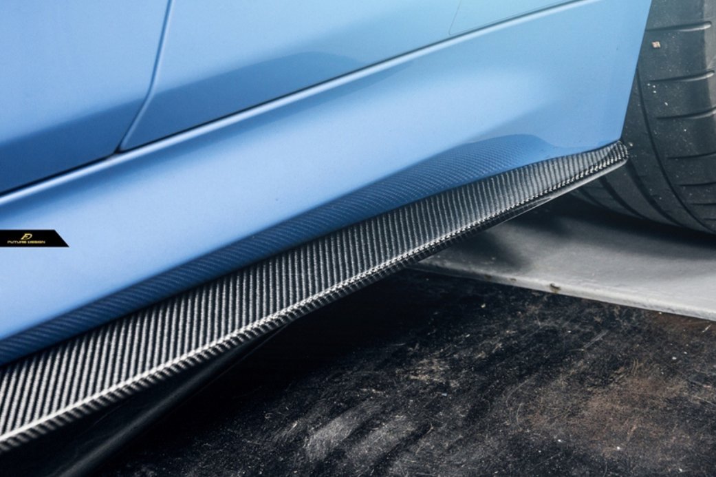 FUTURE DESIGN - BMW M4 F82 F83 CARBON FIBRE SIDE SKIRTS 3D STYLE