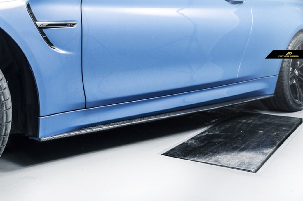 FUTURE DESIGN - BMW M4 F82 F83 CARBON FIBRE SIDE SKIRTS 3D STYLE