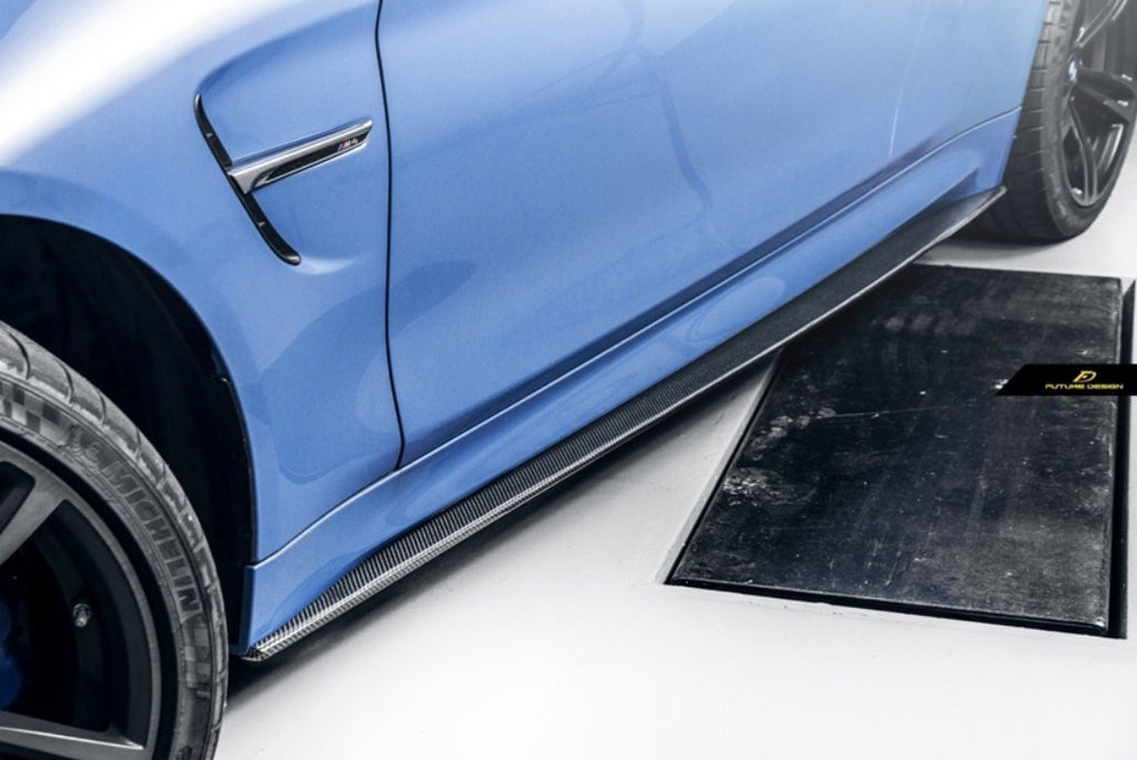 FUTURE DESIGN - BMW M4 F82 F83 CARBON FIBRE SIDE SKIRTS 3D STYLE