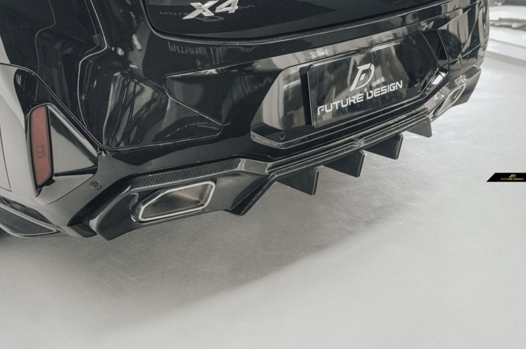 FUTURE DESIGN - BMW X4 G02 LCI DRY CARBON FIBRE REAR DIFFUSER