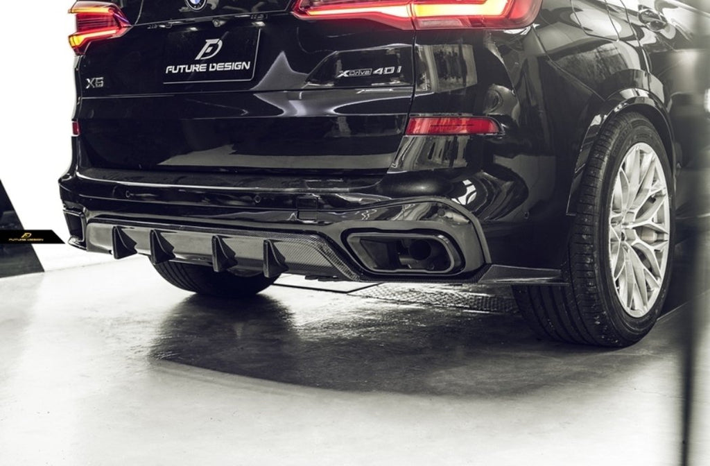 FUTURE DESIGN - BMW X5 G05 DRY CARBON FIBRE REAR DIFFUSER