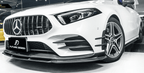 FUTURE DESIGN - MERCEDES BENZ A CLASS W177 CARBON FIBER FRONT BUMPER INSERTS AND CANARDS (6 PIECE)